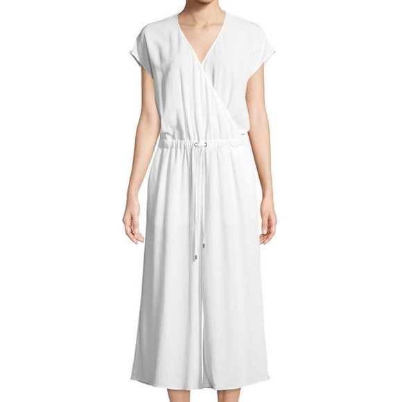 Eileen Fisher Crepe Wide-Leg Jumpsuit Crop V-neck Lightweight Tencel Women XXS - Picture 1 of 12